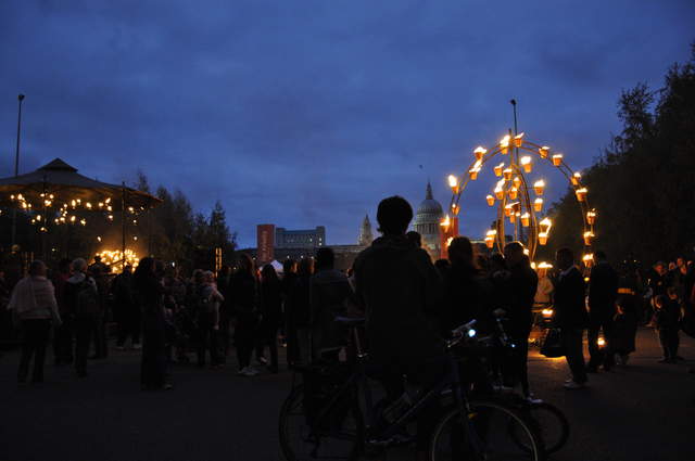 Fire garden sculptures