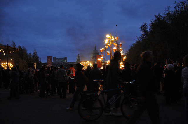 Fire garden sculptures