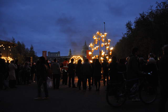 Fire garden sculptures