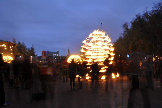 Fire garden sculptures