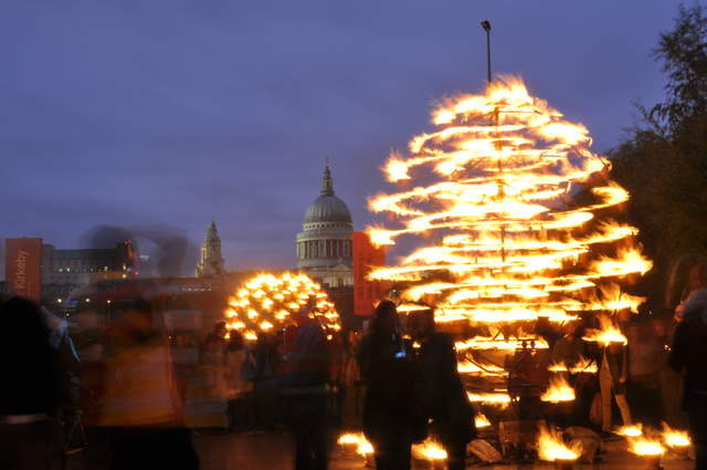 Fire garden sculptures
