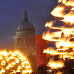 St Pauls by firelight