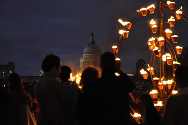 Fire garden sculptures