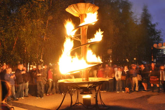 Fire garden sculptures