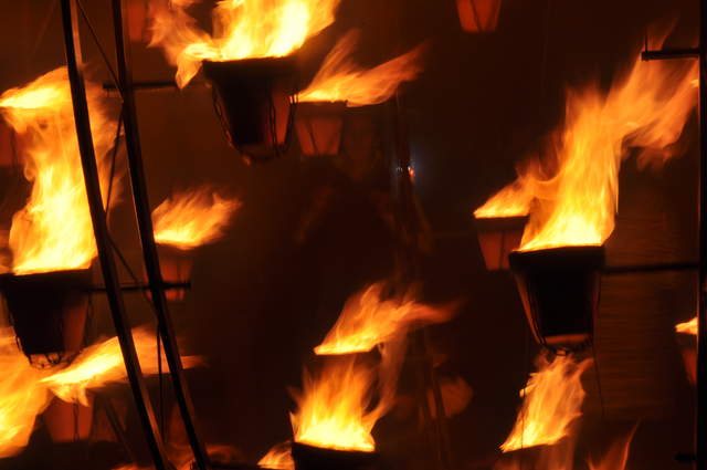 Fire garden sculptures