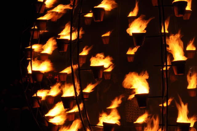 Fire garden sculptures