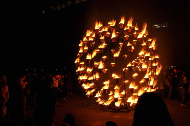 Fire garden sculptures