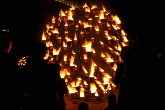 Fire garden sculptures