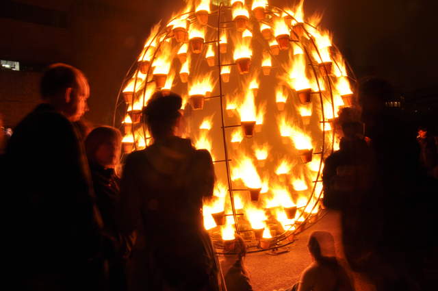 Fire garden sculptures