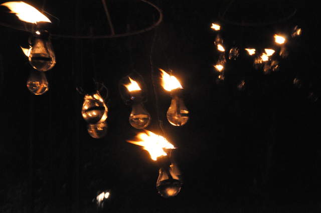Flaming lighbulbs