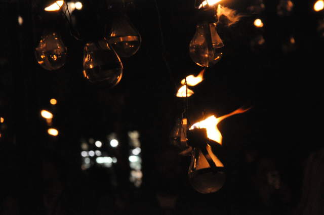 Flaming lighbulbs
