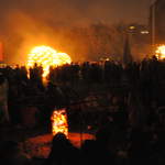 Fire garden sculptures