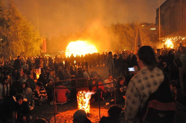 Fire garden sculptures