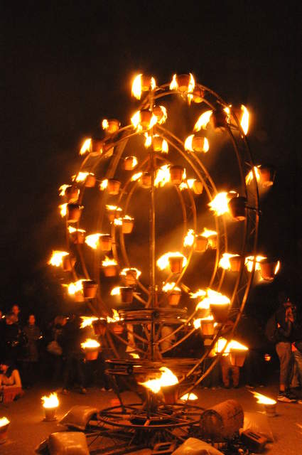 Fire garden sculptures
