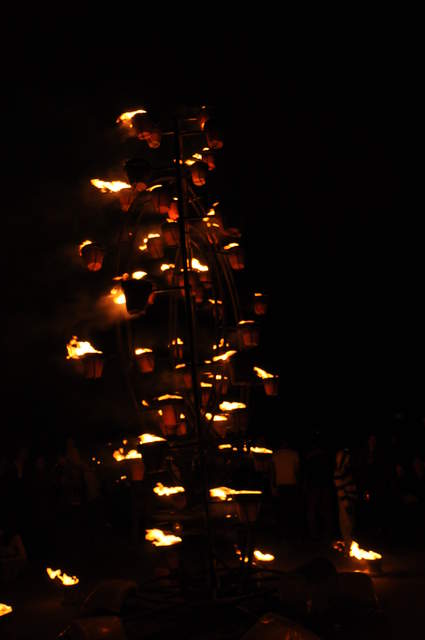 Fire garden sculptures