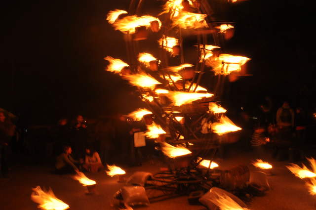 Fire garden sculptures