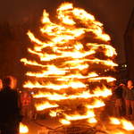 Spinning fire wheel