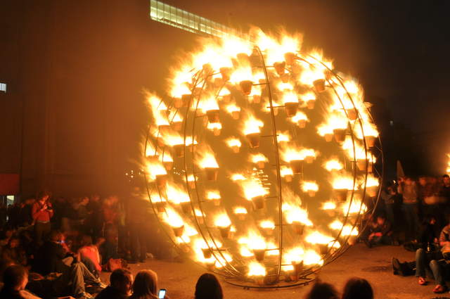 Fire garden sculptures