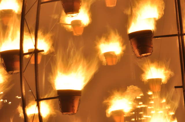 Fire garden sculptures