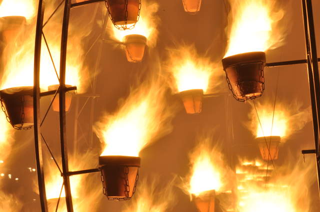 Fire garden sculptures