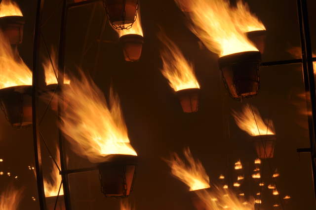 Fire garden sculptures