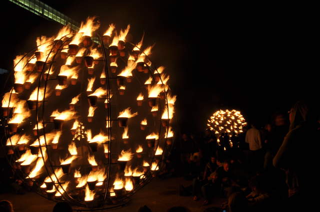Fire garden sculptures
