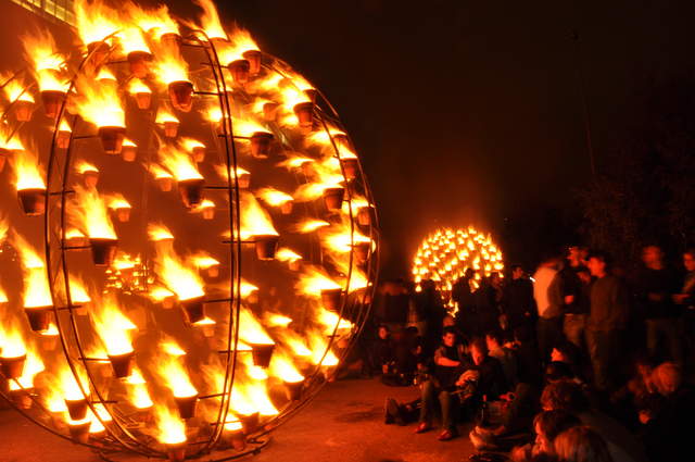Fire garden sculptures