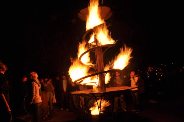 Fire garden sculptures