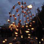 Fire garden sculptures