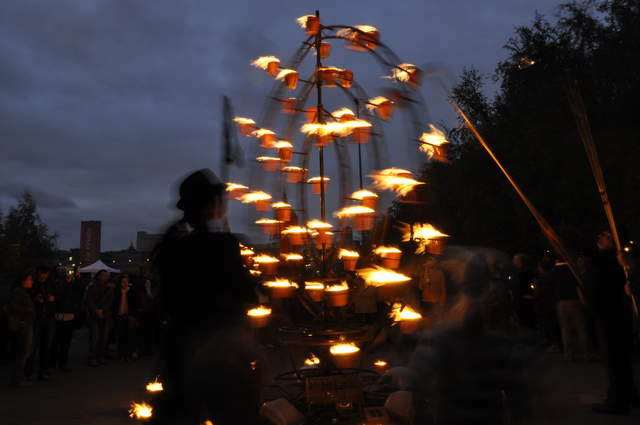 Fire garden sculptures