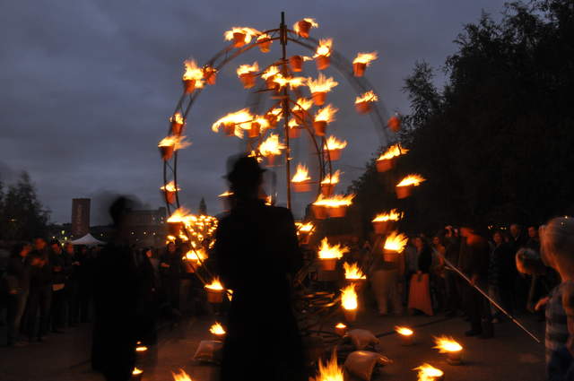 Fire garden sculptures