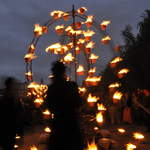 Fire garden sculptures