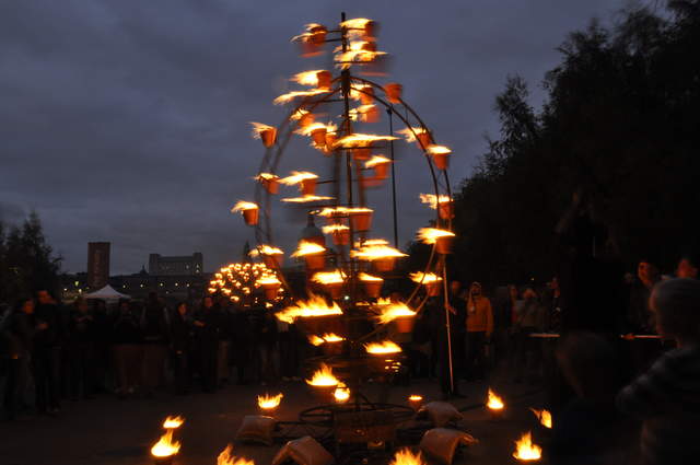 Fire garden sculptures