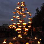 Fire garden sculptures