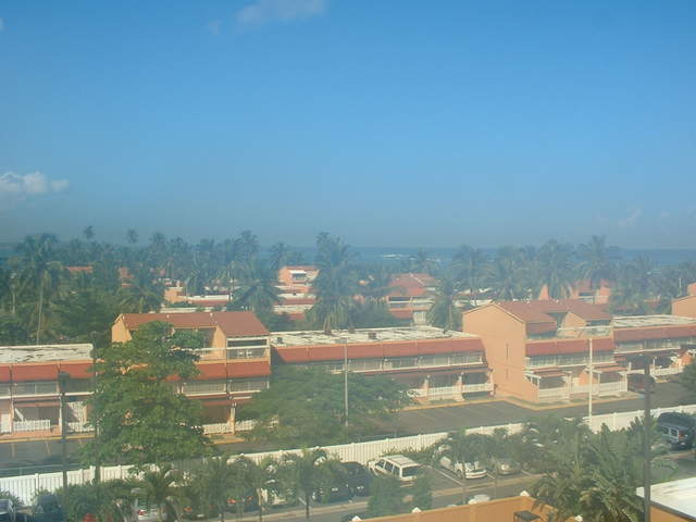 The balcony view of Zippy's room from the Embassy Suites in Dorado del Mar, Puerto Rico