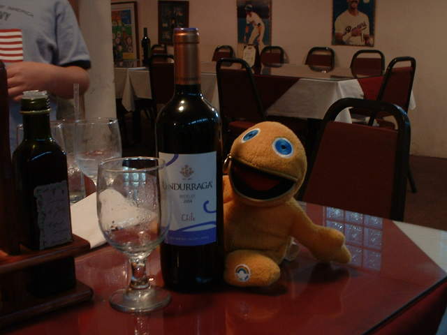 He doesnt seem to want to let go of the wine