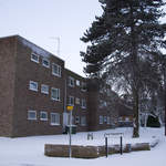 Church road in the snow