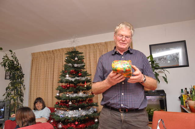 Dad handing out presents