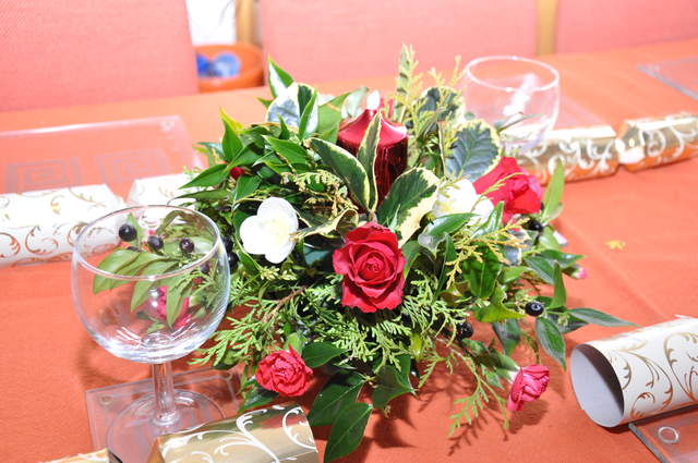 Christmas table arrangement