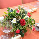 Christmas table arrangement