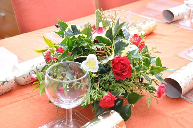 Christmas table arrangement