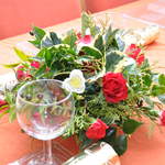 Christmas table arrangement